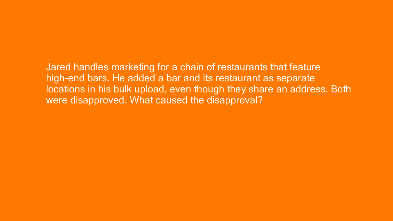 , Jared handles marketing for a chain of restaurants that&#8230;