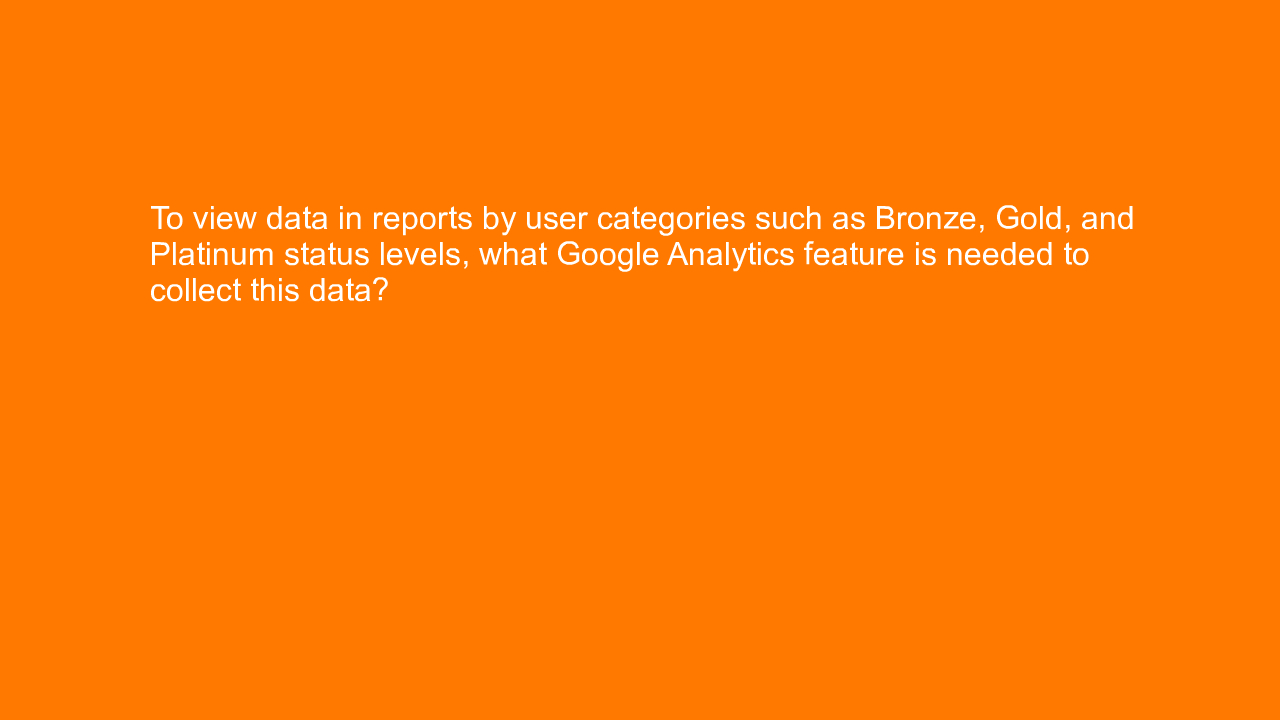 , To view data in reports by user categories such as Bron&#8230;