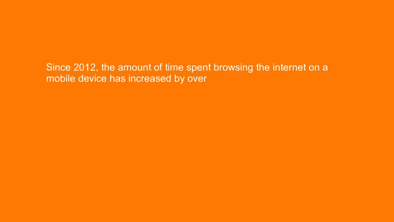 , Since 2012, the amount of time spent browsing the inter&#8230;