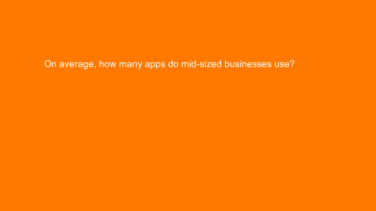 , On average, how many apps do mid-sized businesses use?
