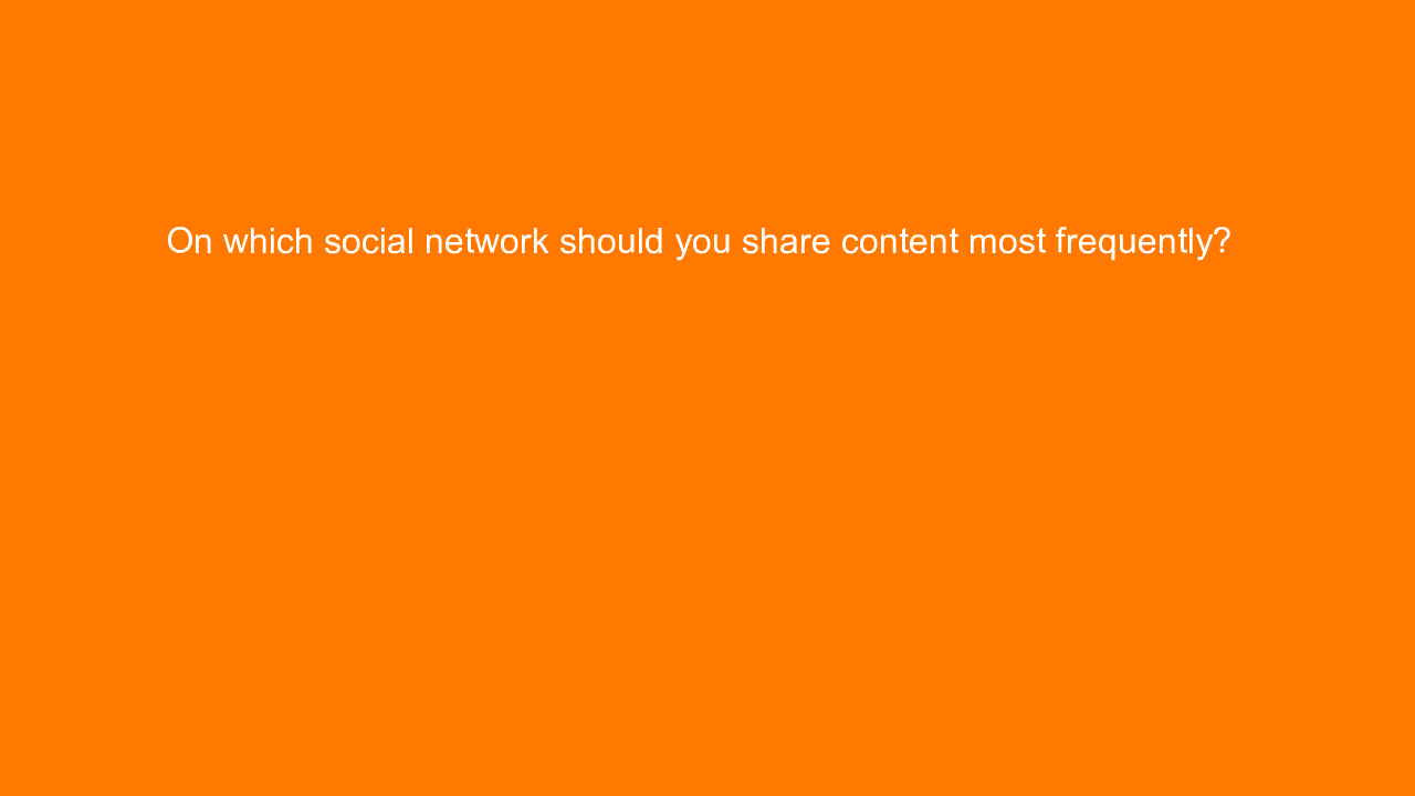 , On which social network should you share content most f&#8230;